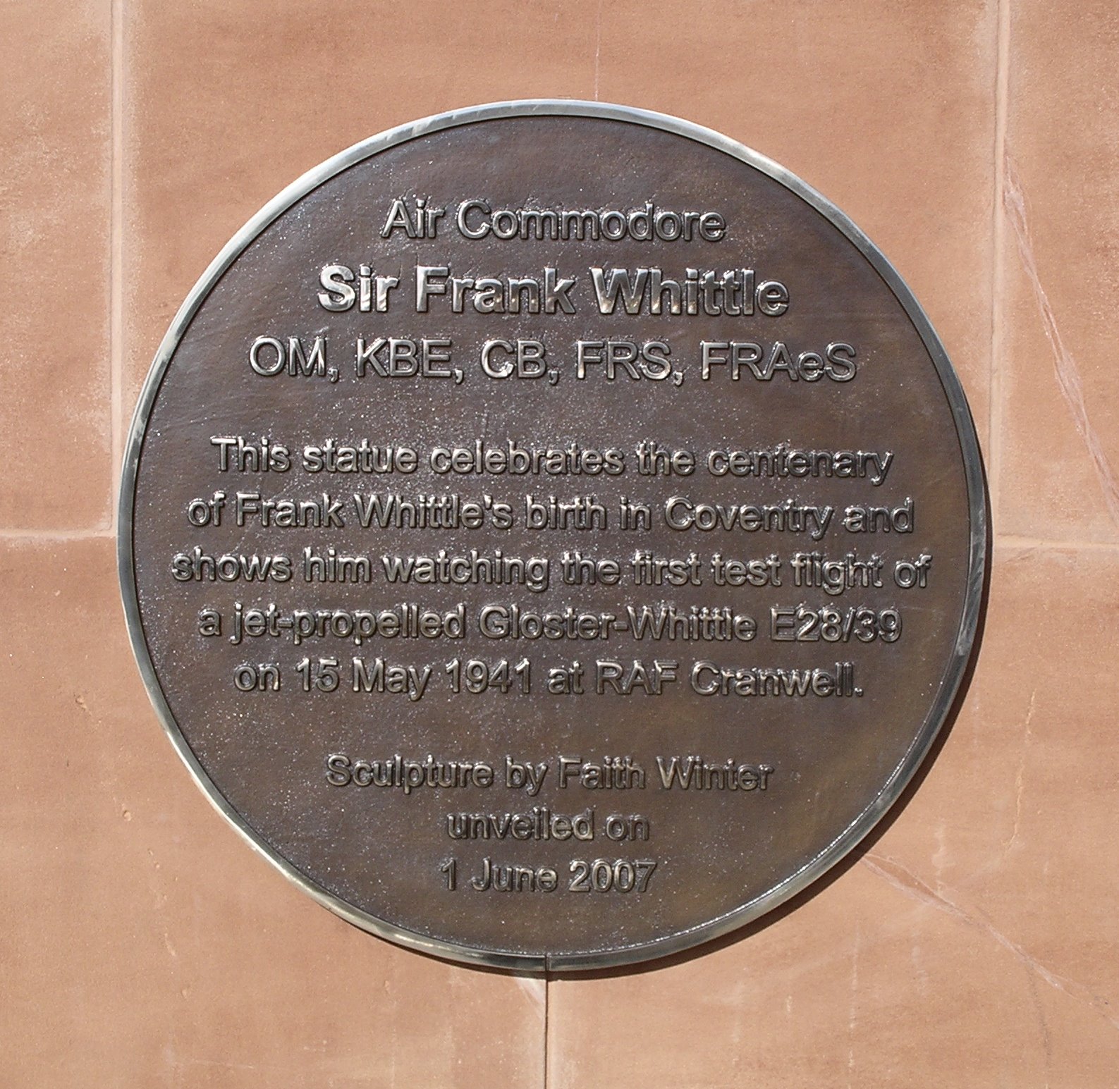 File Plaque Frank Whittle Statue Jpg Wikimedia Commons