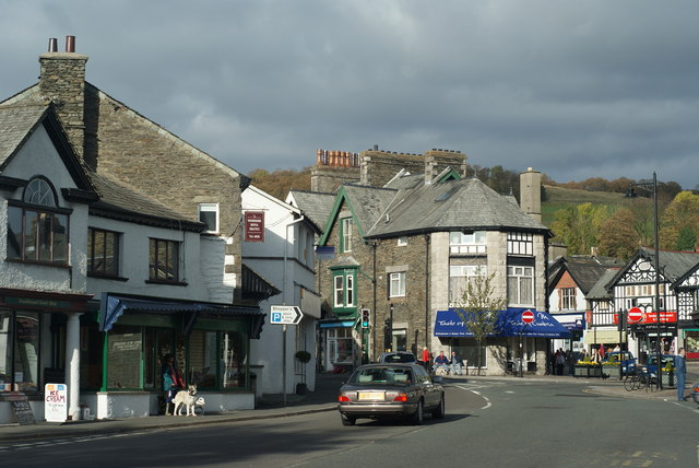 Windermere, set in the Lake District UK this lovely town borders the LakeWindermere - Main Road.jpg