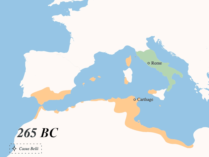 Punic Wars Map Theatrum Historicum I Punic Wars Map Domain Changes During The Punic Wars BC 