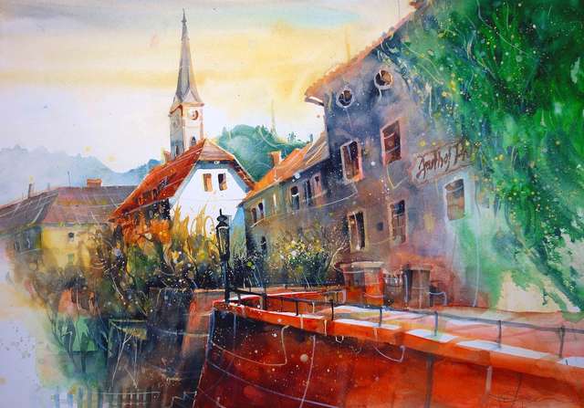 Aquarellmalerei Kreativwerkstatt Kunstlerstadt Gmund