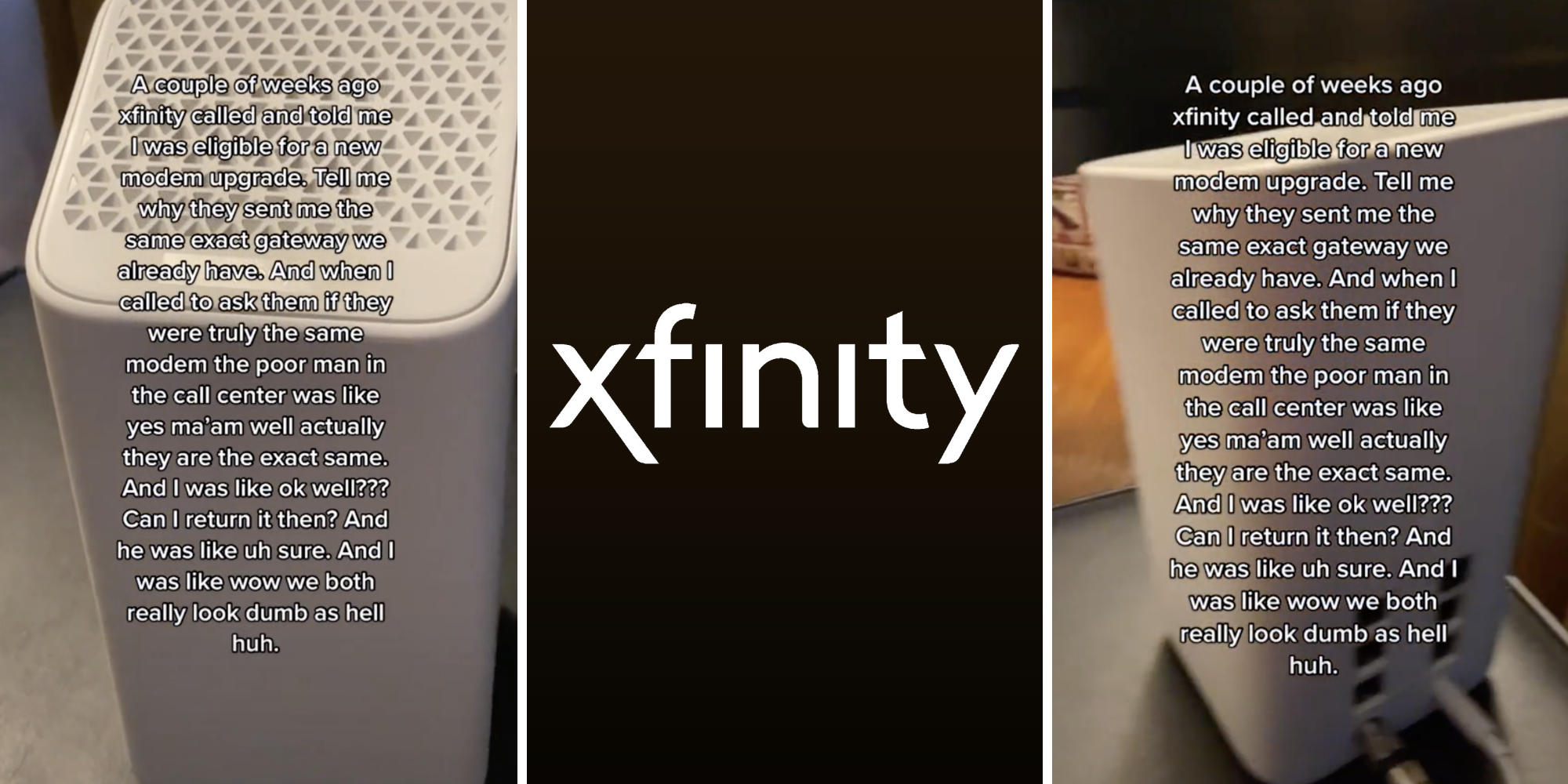 Xfinity offers customer an upgrade, sends them the same exact modem