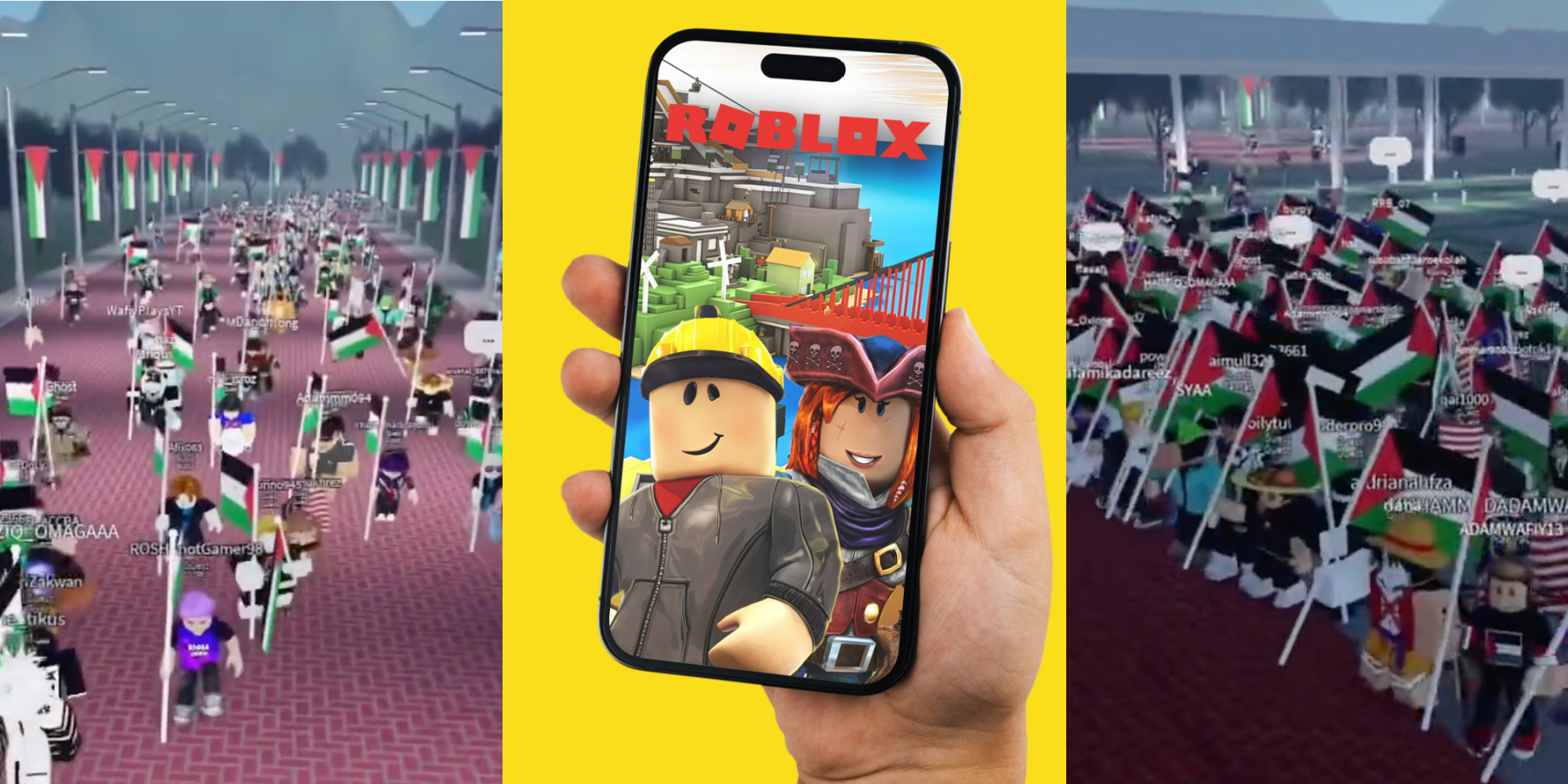 Palestine Roblox - Modern Abstract Design - Retina