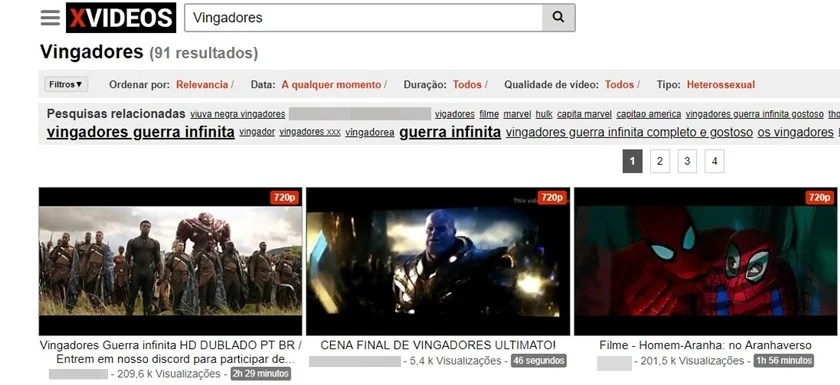 X VÍDEOS VINGADORES ULTIMATO