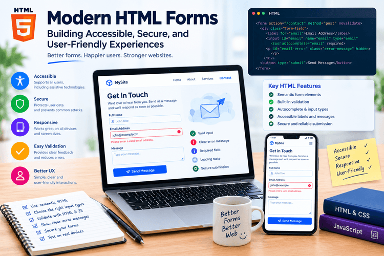 Modern HTML Forms: Building Accessible, Secure, and User-Friendly Experiences