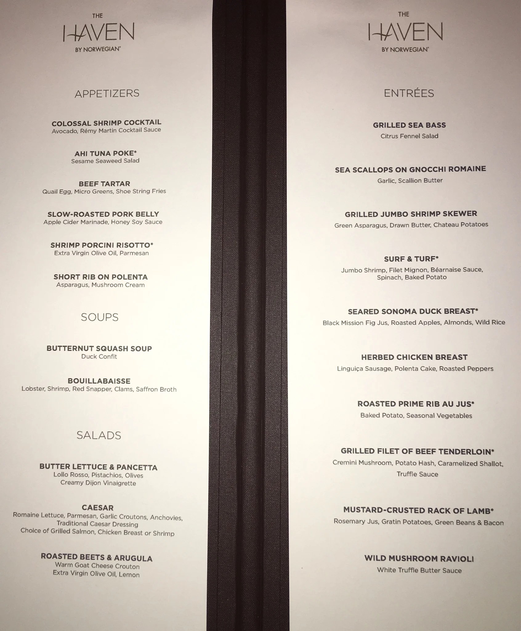 The Haven Restaurant Versus Specialty Dining Norwegian