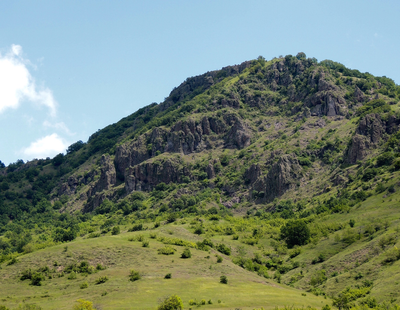 The beautiful rocky hill is the backdrop of Orel