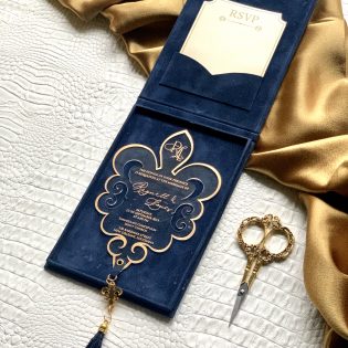 Suede Invitation Box Acrylic Invite