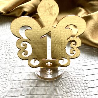 TableNumberGoldAcrylicMirror