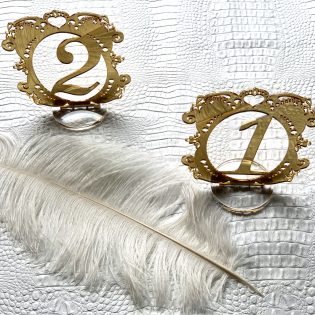 TableNumbersGoldMirrorAcrylic