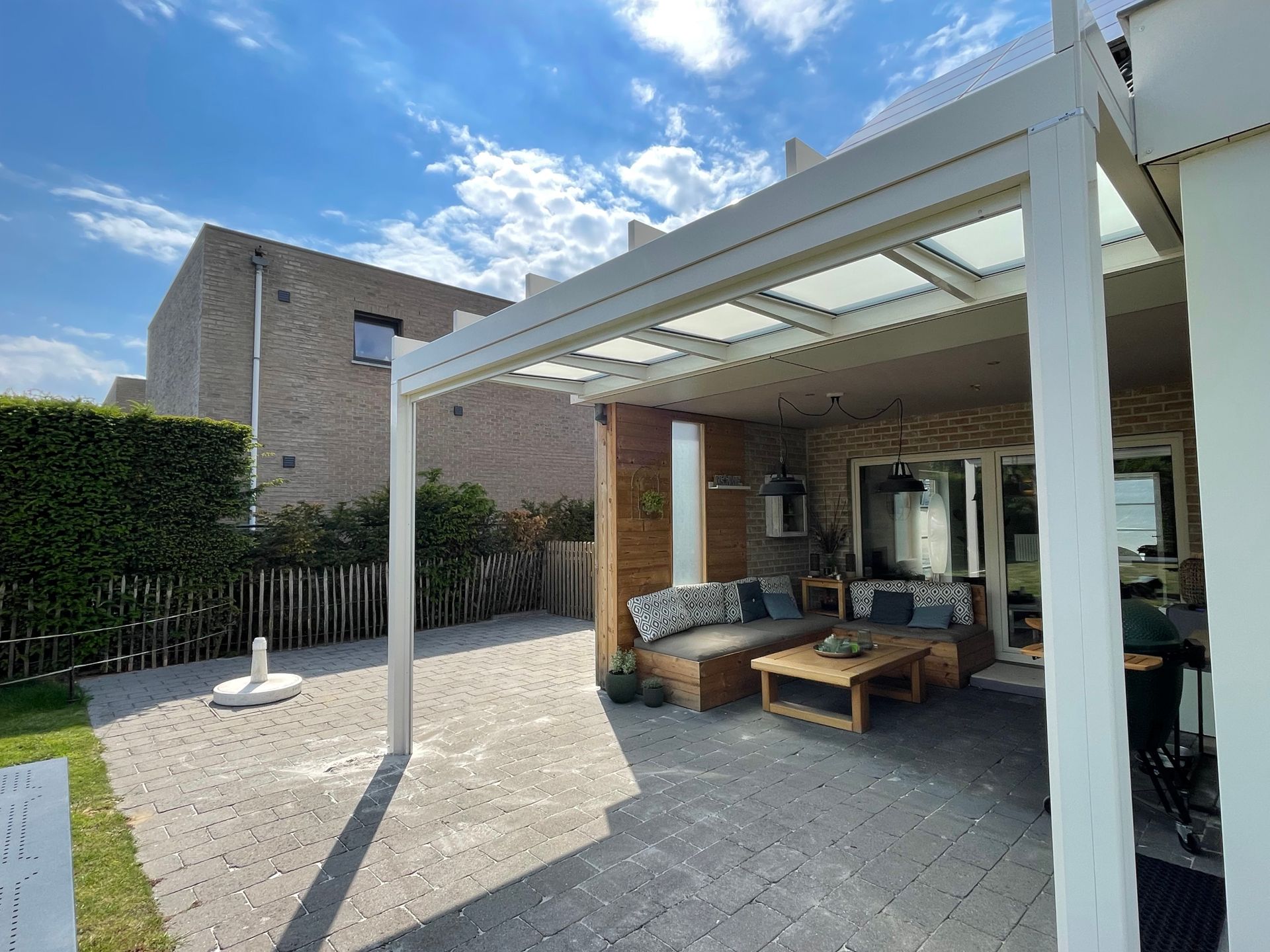 Terrazza Pure, glazen dak met opaal glas 