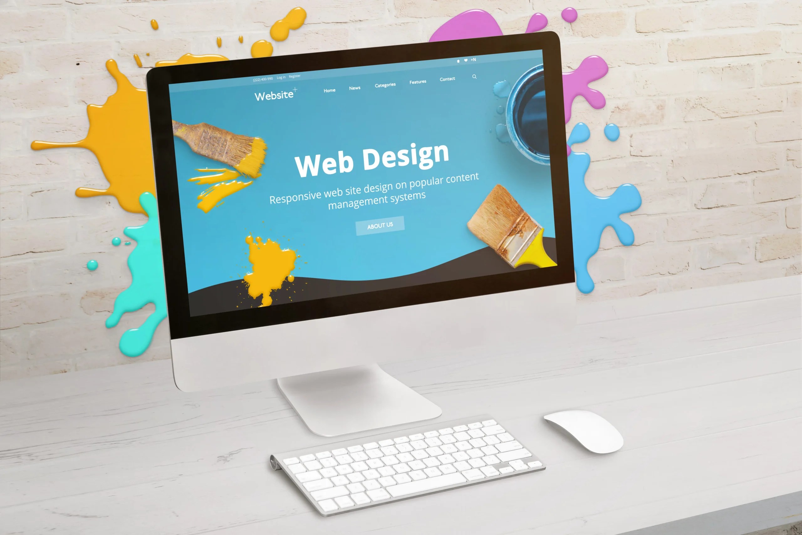 desktop screen with website example pulled up