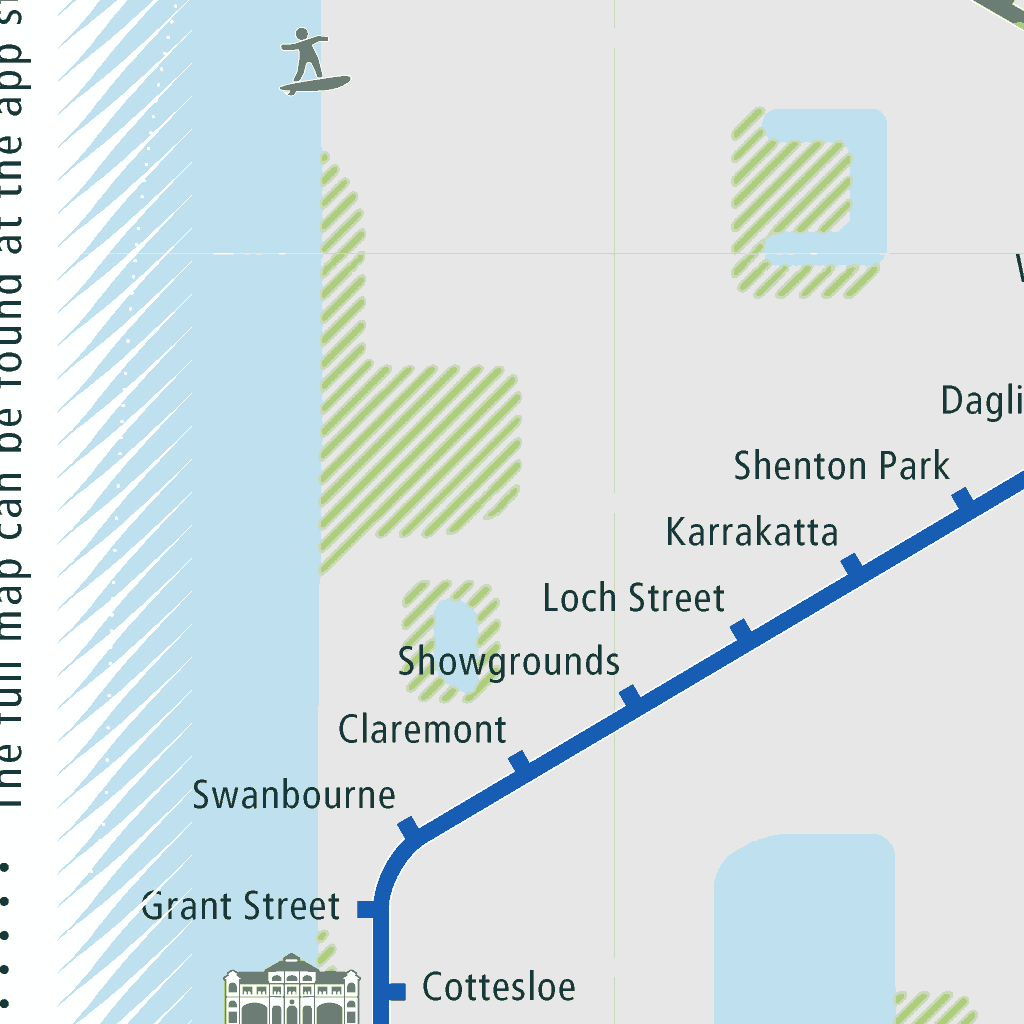Perth Train Map Perth Rail Map City Train Route Map Your Offline 1 