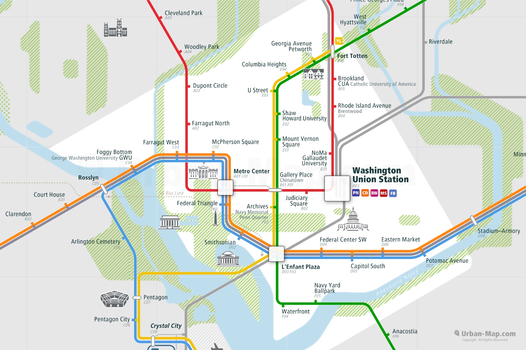 Washington Dc Rail Map UM PM Washington 01 