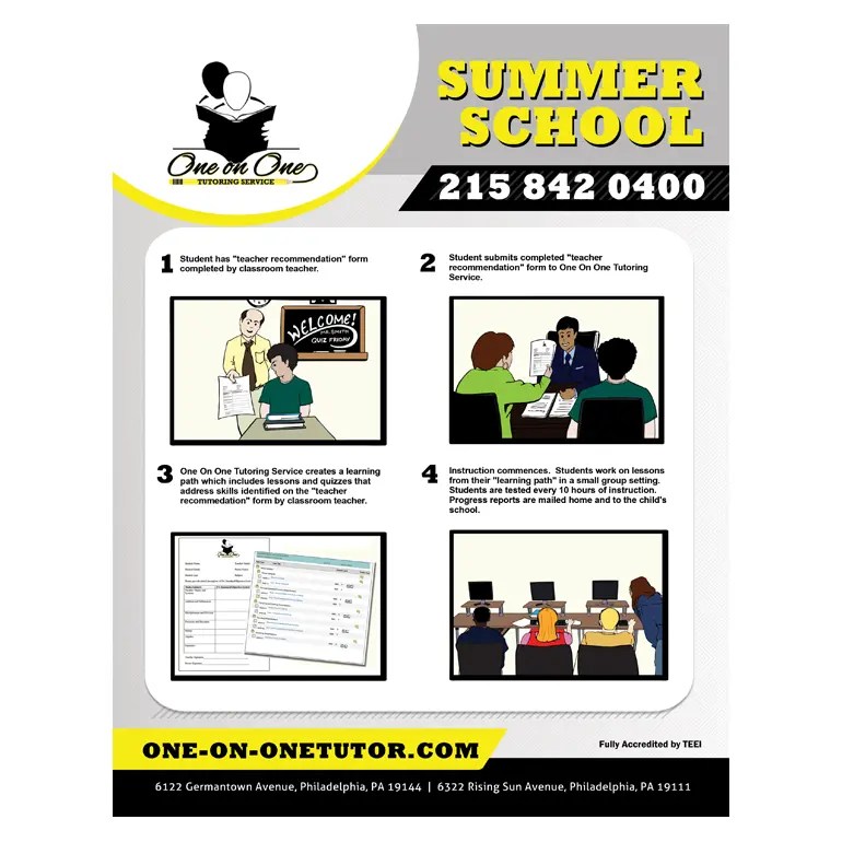 One on One Tutoring Service - Promotional Flyer