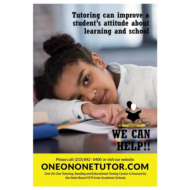 One on One Tutoring Service - Promotional Flyer