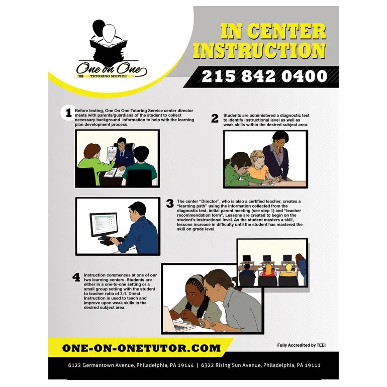 One on One Tutoring Service - Promotional Flyer