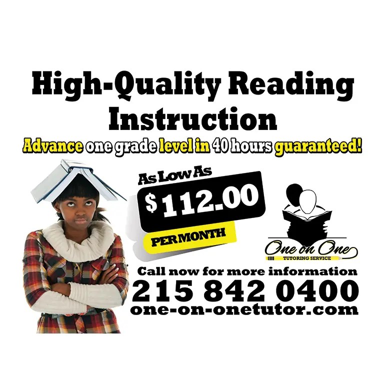 One on One Tutoring Service - Promotional Flyer