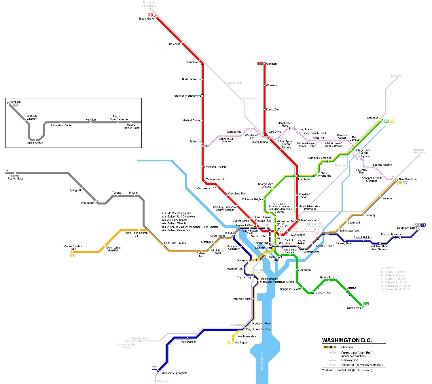 Washington Dc Rail Map Washington Map 