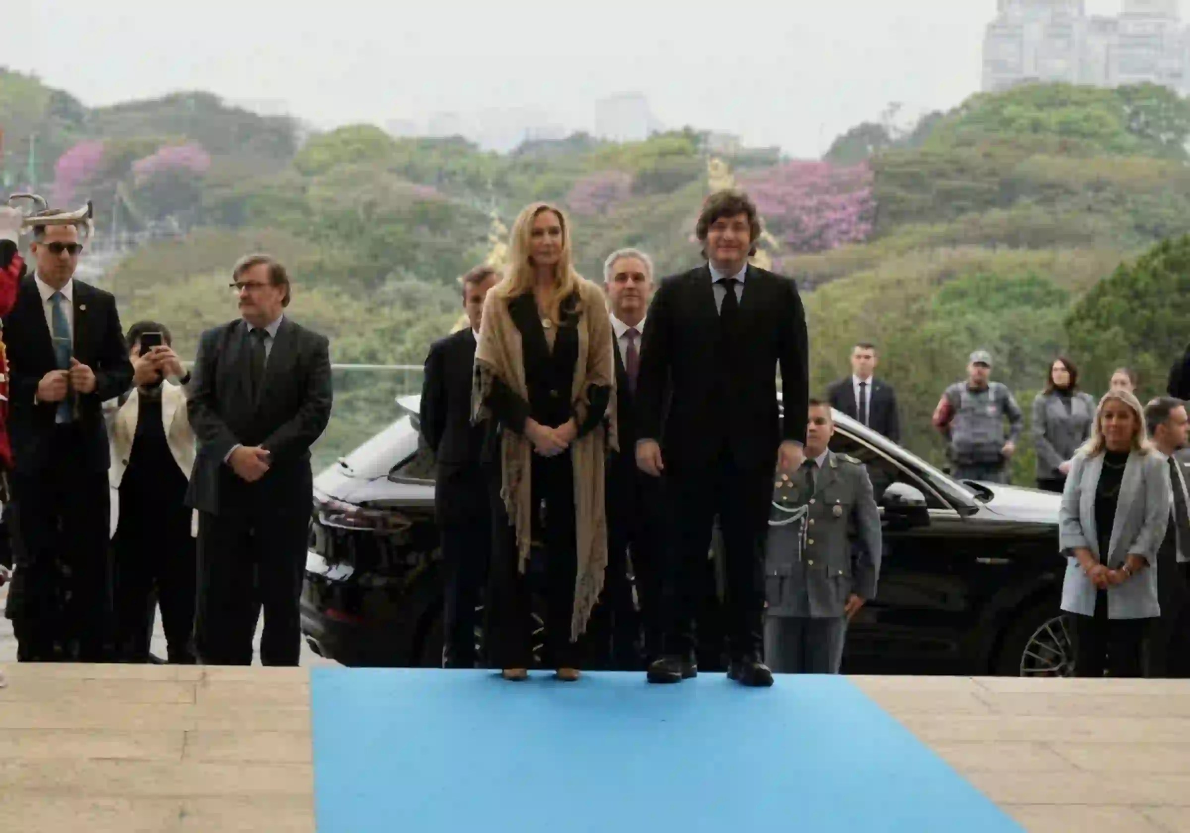 Presidente da Argentina Javier Milei chega ao Palácio Bandeirantes, em São Paulo / Imagem reprodução / redes sociais |•| URBS MAGNA