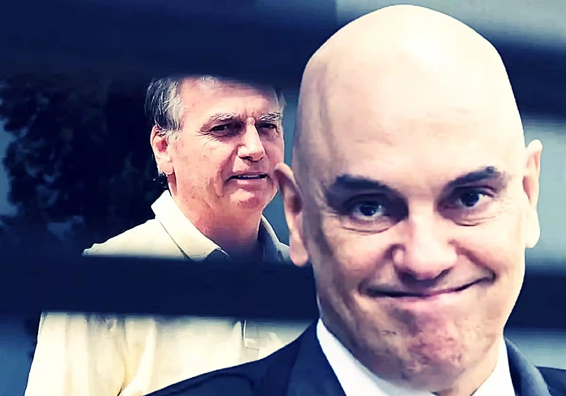 Ministro Alexandre de Moraes / EPA | Ex-presidente Jair Bolsonaro em sua prisão domiciliar | Foto: Diego Herculano/Reuters |•| URBS MAGNA