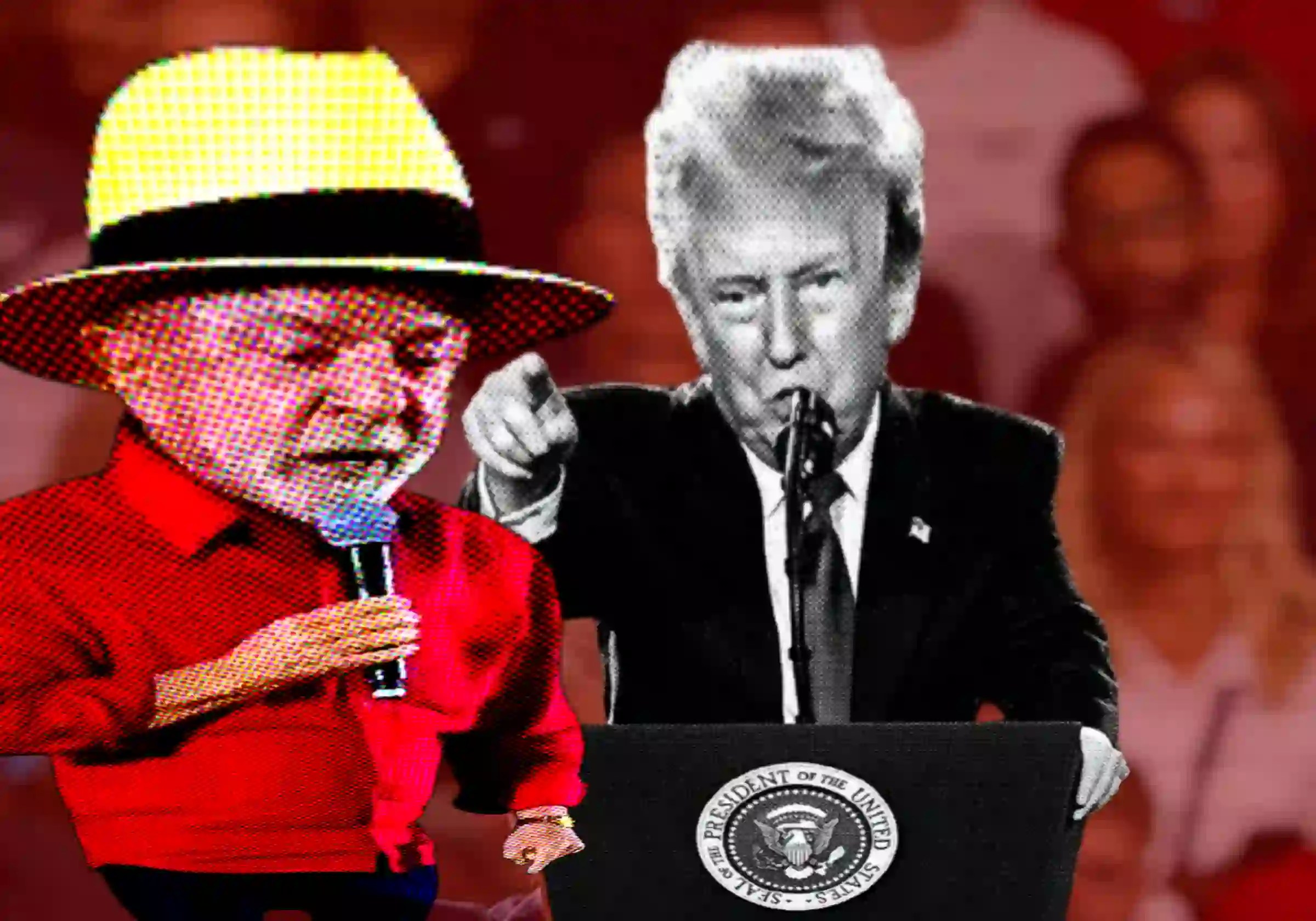 O Presidente Luiz Inácio Lula da Silva (PT) na convenção do Partido dos Trabalhadores, no domingo (2/ago) quando foi lançado candidato do partido à reeleição ao Planalto |•| O presidente dos EUA, Donald Trump, discursa em um comício |•| Imagens reprodução de vídeo |•| Arte URBS MAGNA