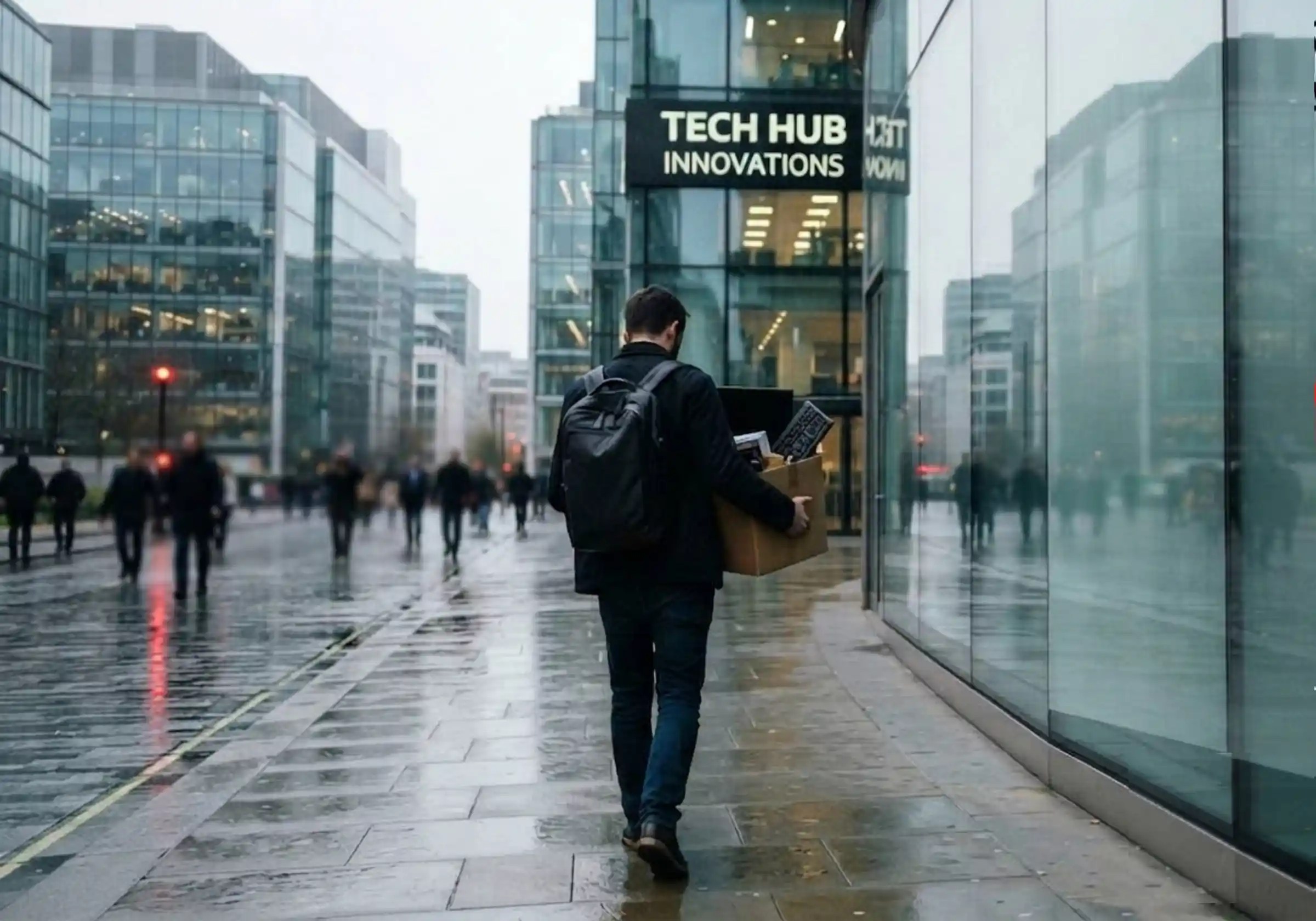 Crise na Tech: 2026 se consolida como o ano com mais demissões no setor tecnológico |•| Arte URBS MAGNA