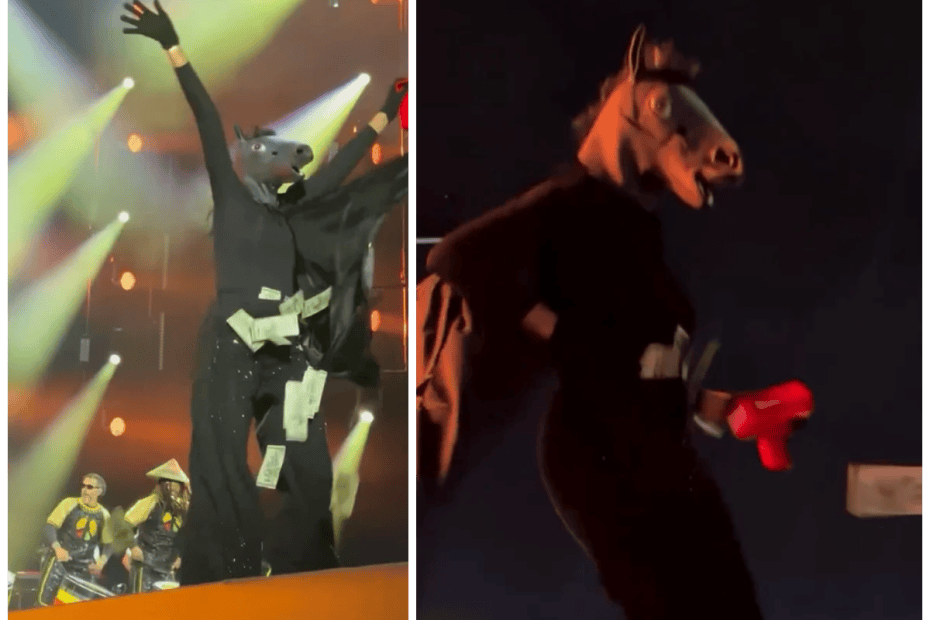 "Dark Horse" no Rock in Rio: Protesto político realizado pela cantora Daniela Mercury durante apresentação do trio Gilsons e da banda Olodum |12.9.2026| Imagens reprodução |•| Colagem URBS MAGNA