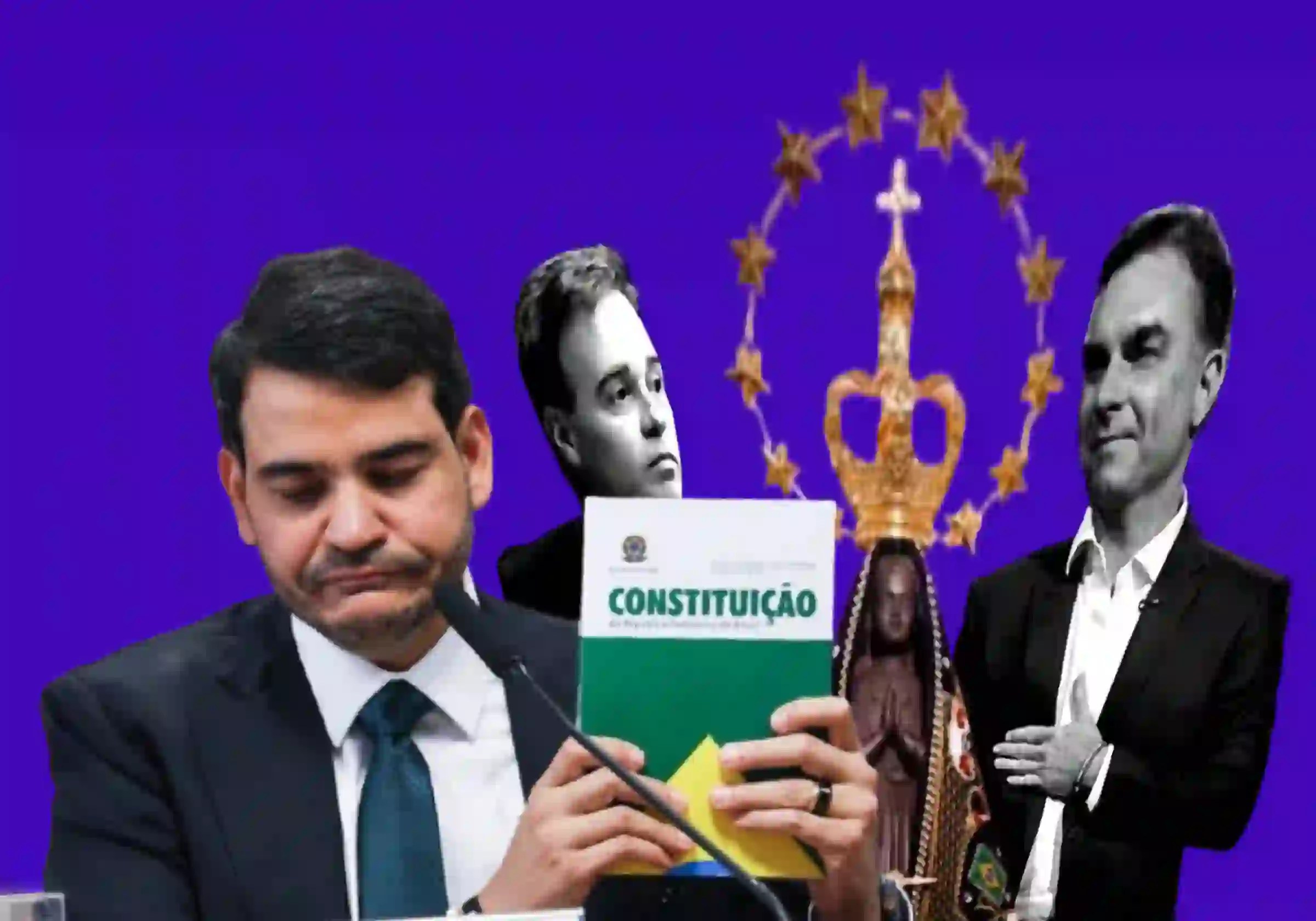 Jorge Messias (Foto: Lula Marques/Agência Brasil | André Mendonça (imagem reprodução) | Flávio Bolsonaro (Foto: Jean Carniel/Reuters) |•| Arte URBS MAGNA