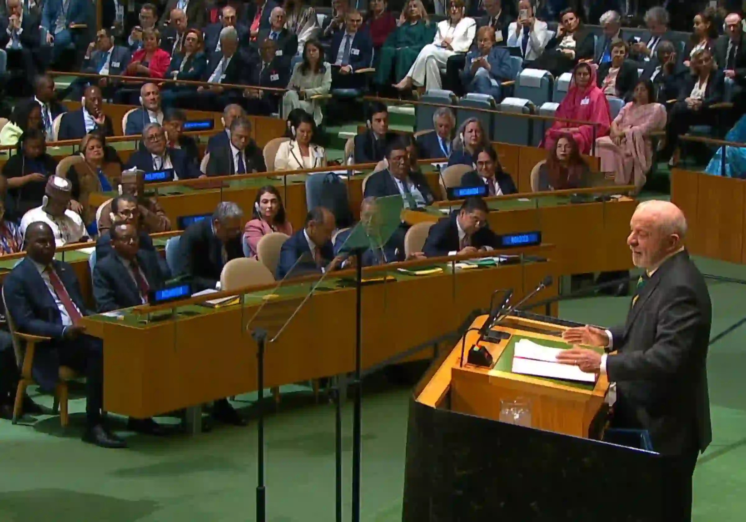O Presidente Lula discursa na ONU / Imagem reprodução / @LulaOficial/X |•| URBS MAGNA