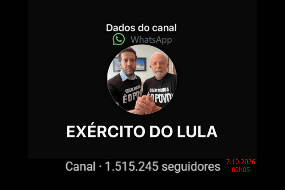 Canal de Janones, Exército de Lula, reúne 1,5 milhão de "soldados" em menos de 48 horas / Imagem reprodução