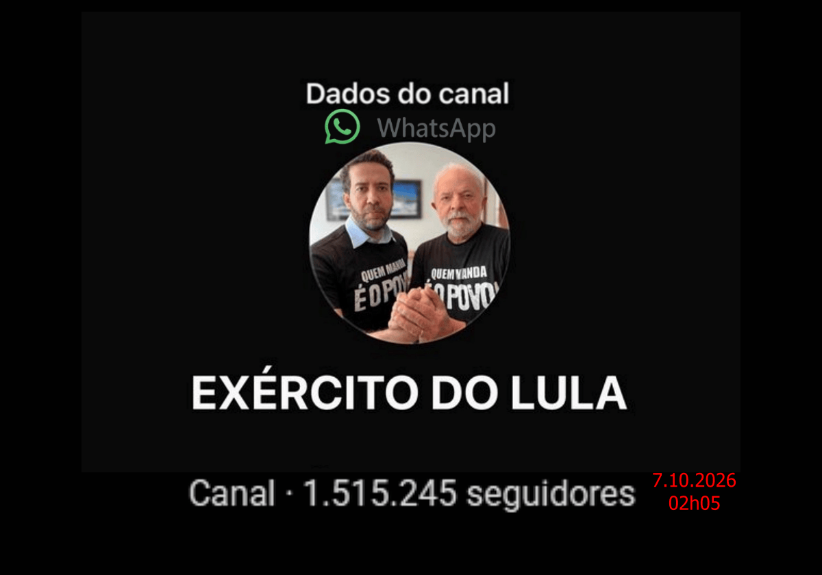Canal de Janones, Exército de Lula, reúne 1,5 milhão de "soldados" em menos de 48 horas / Imagem reprodução