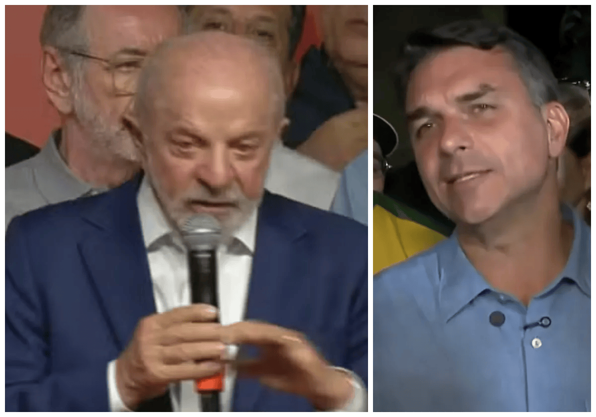 Presidente Lula e Flávio Bolsonaro / Imagem reprodução g1 |•| URBS MAGNA
