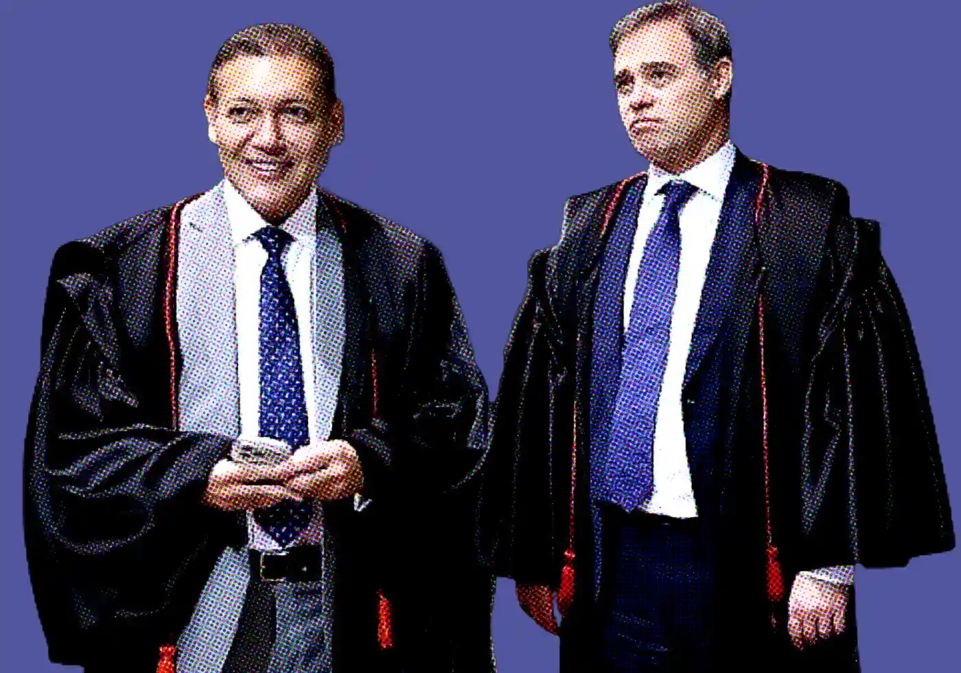 Kassio Nunes Marques e André Mendonça, presidente e vice-presidente do TSE, respectivamente | Foto: Antonio Augusto/TSE |•| Arte URBS MAGNA