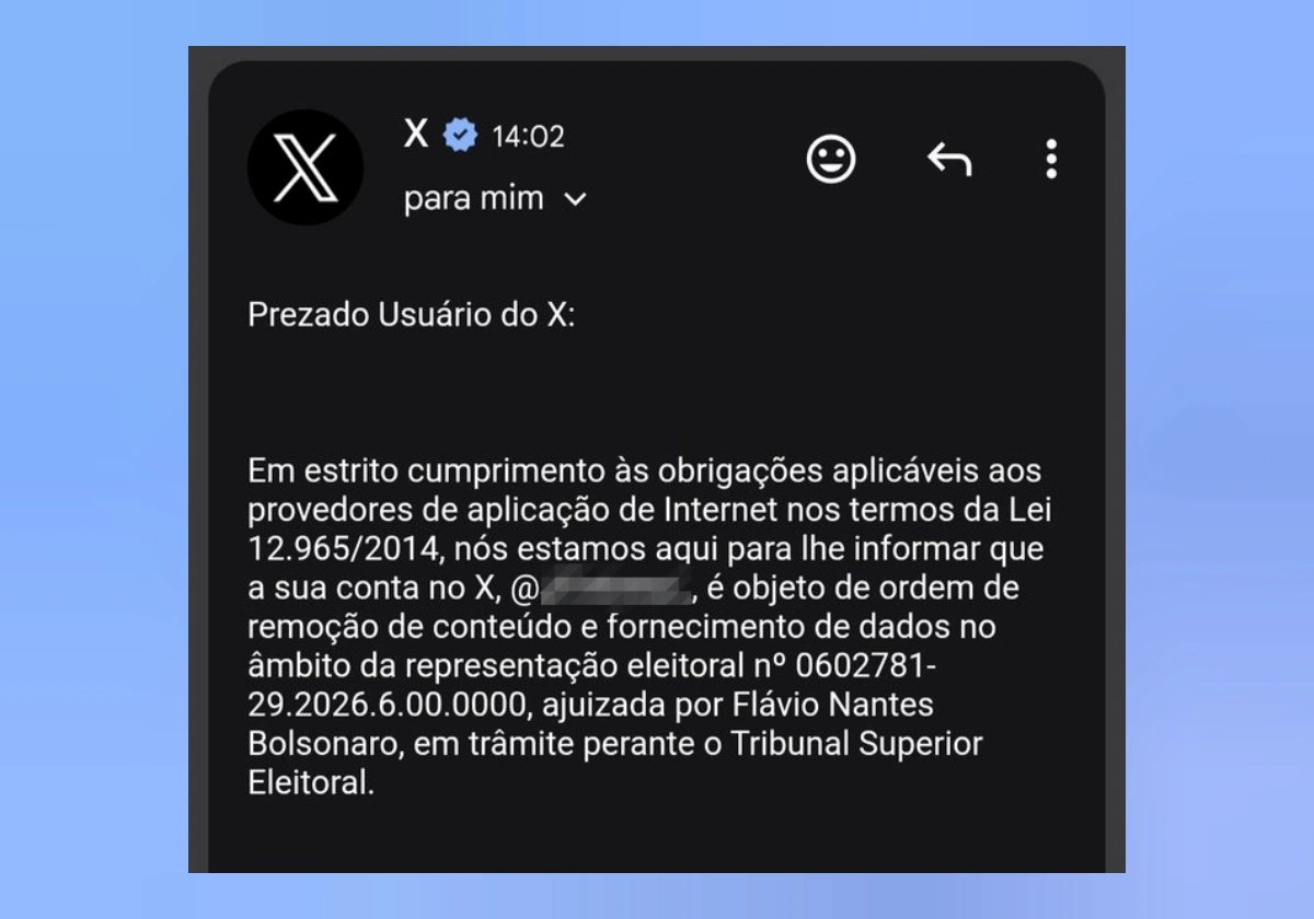 Mendonça determina remoção de posts e fornecimento de dados de usuário do X após representação de Flávio Bolsonaro sobre críticas ao tesouraço de R$ 250 bilhões / Imagem reprodução / @JFreiress_/X |•| Arte Urbs Magna