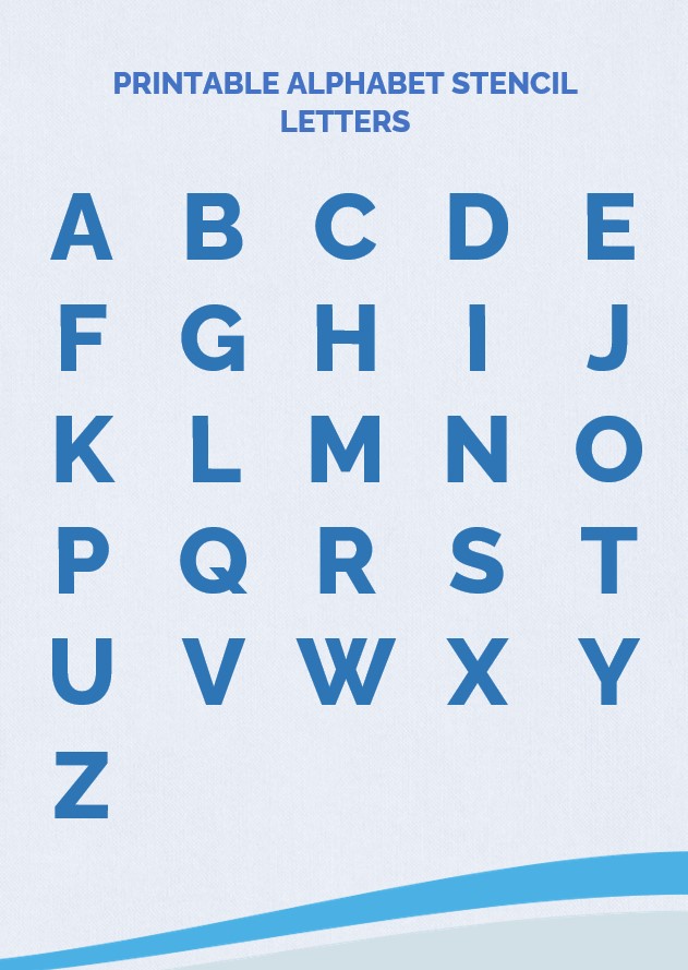 7 Printable Stencil Letters Template Numerous Font Styles For Your Printable Alphabet Stencil Letters 