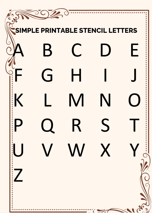 7 Printable Stencil Letters Template Numerous Font Styles For Your Simple Printable Stencil Letters 