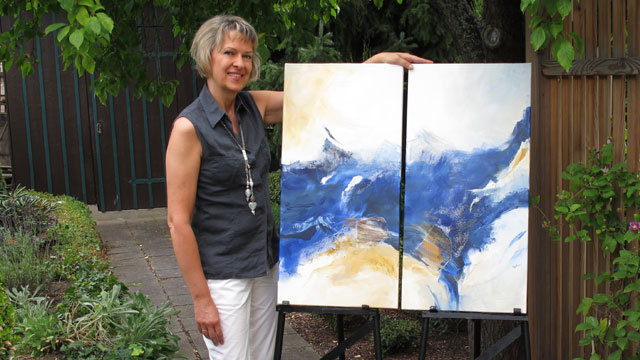 Ursula Moller Aquarelle Acrylbilder Gouachen Collagen