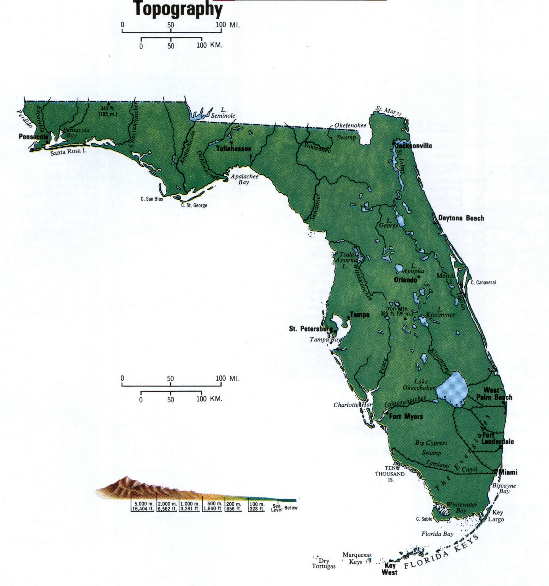 Florida Topographic Map Free Large Map Of Florida Topo 213topo 