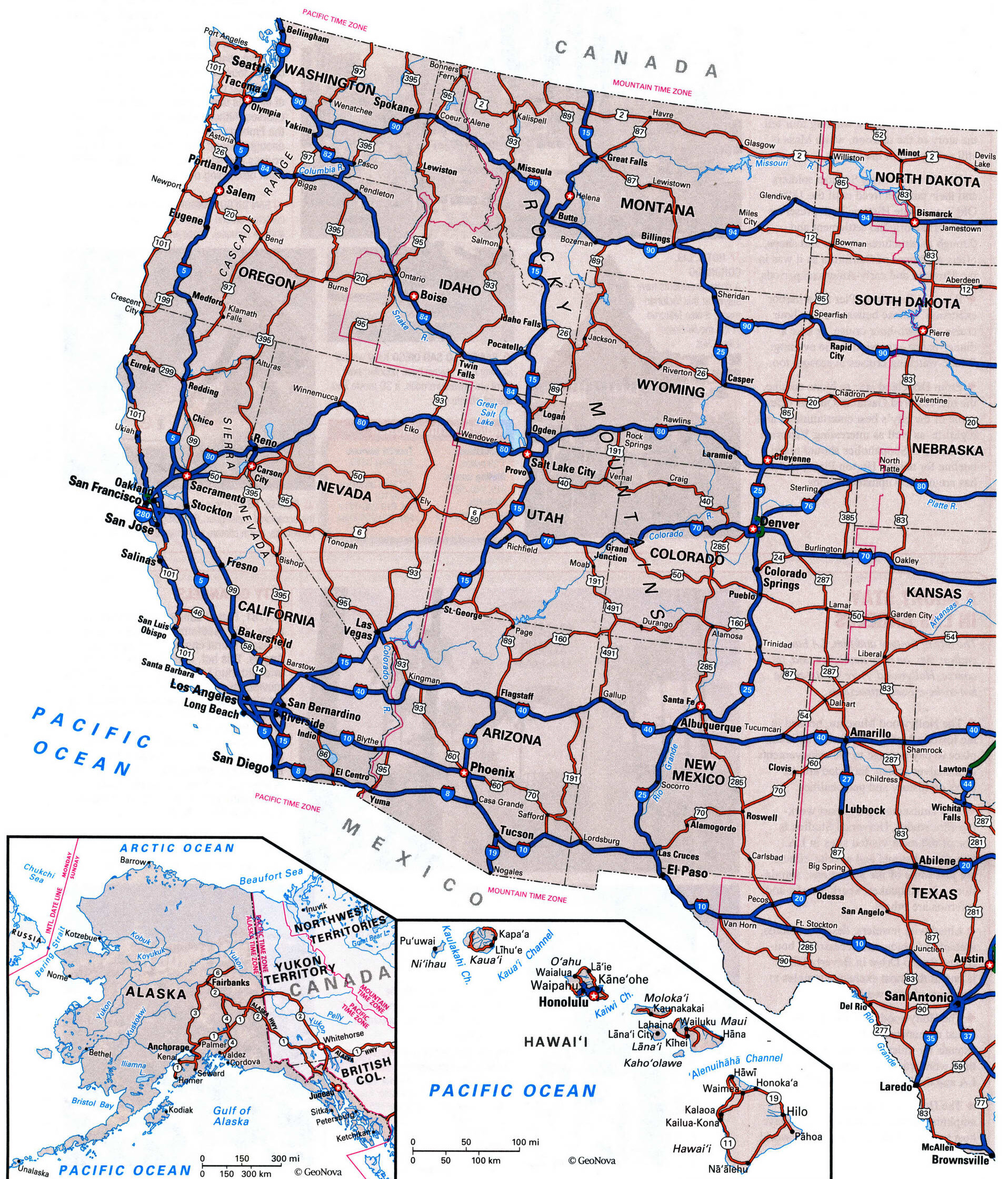 United States Detailed Roads Map Detailed Map Of The Highways USA With 2a 