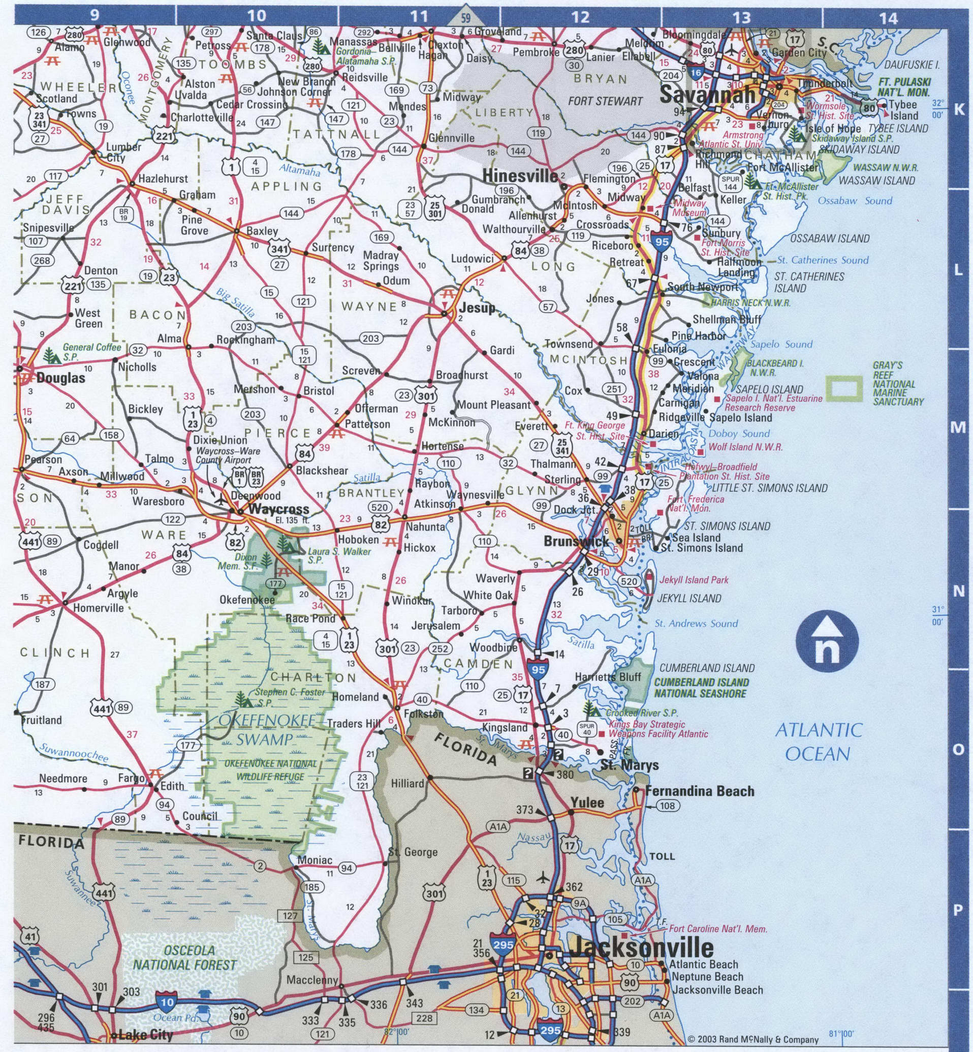 Southern Georgia Highways Road Map Free Printable Road Map Of Southern 61b 