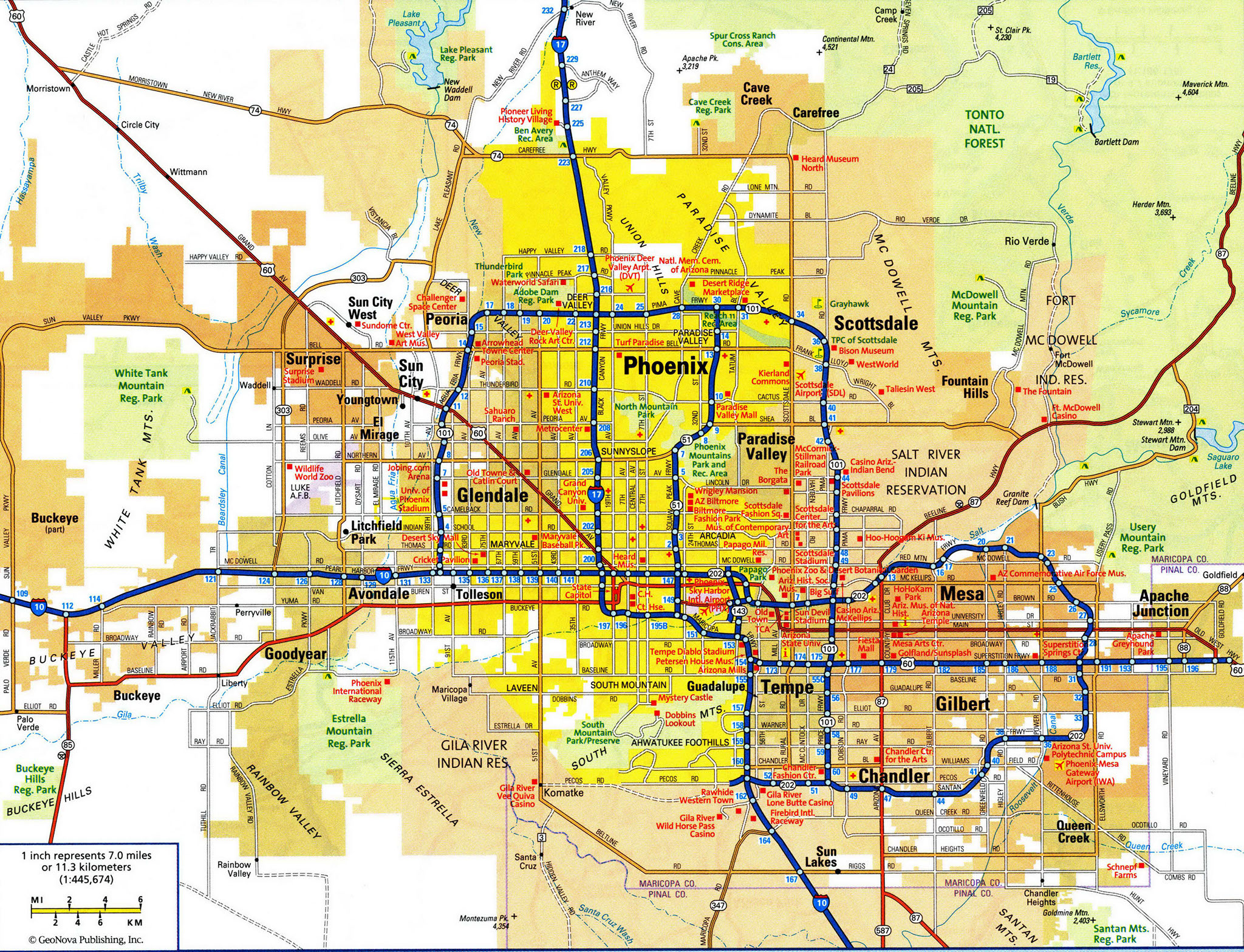 Phoenix City Map 121 Pho 