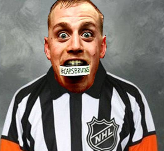 Nate Schmidt refs my beer league game while I'm wearing my Schmidt jersey.