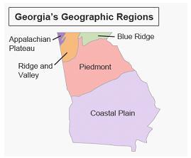 Compared with other us states, georgia would fit into california six times. The Map Shows Georgia S Geographic Regions What Do The Names Of The Regions Most Likely Suggest About Brainly Com