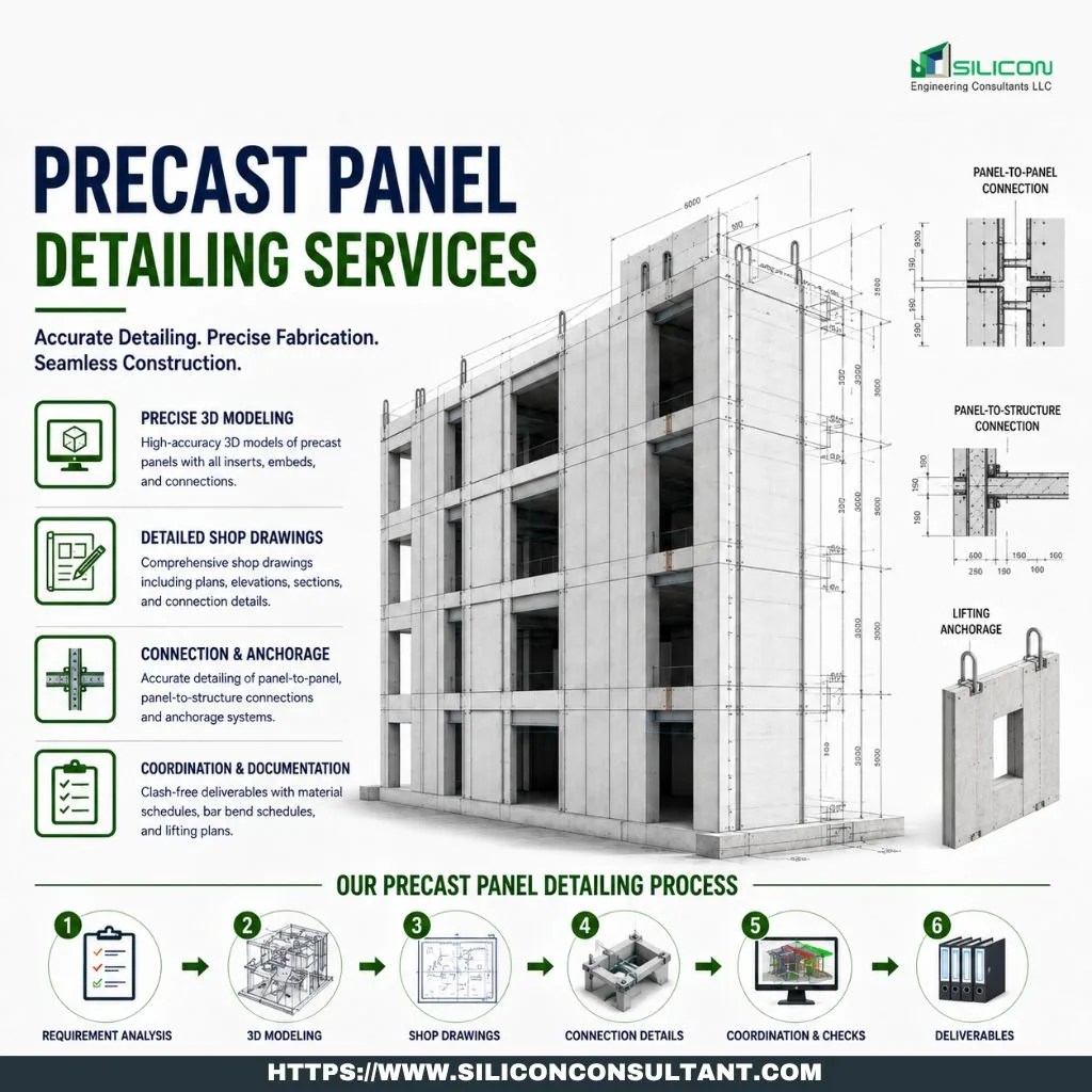 Expert Precast Panel Detailing & Modeling Services for AEC Projects in Austin