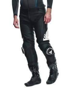 DAINESE DELTA 4 LEATHER PANTS WHITE