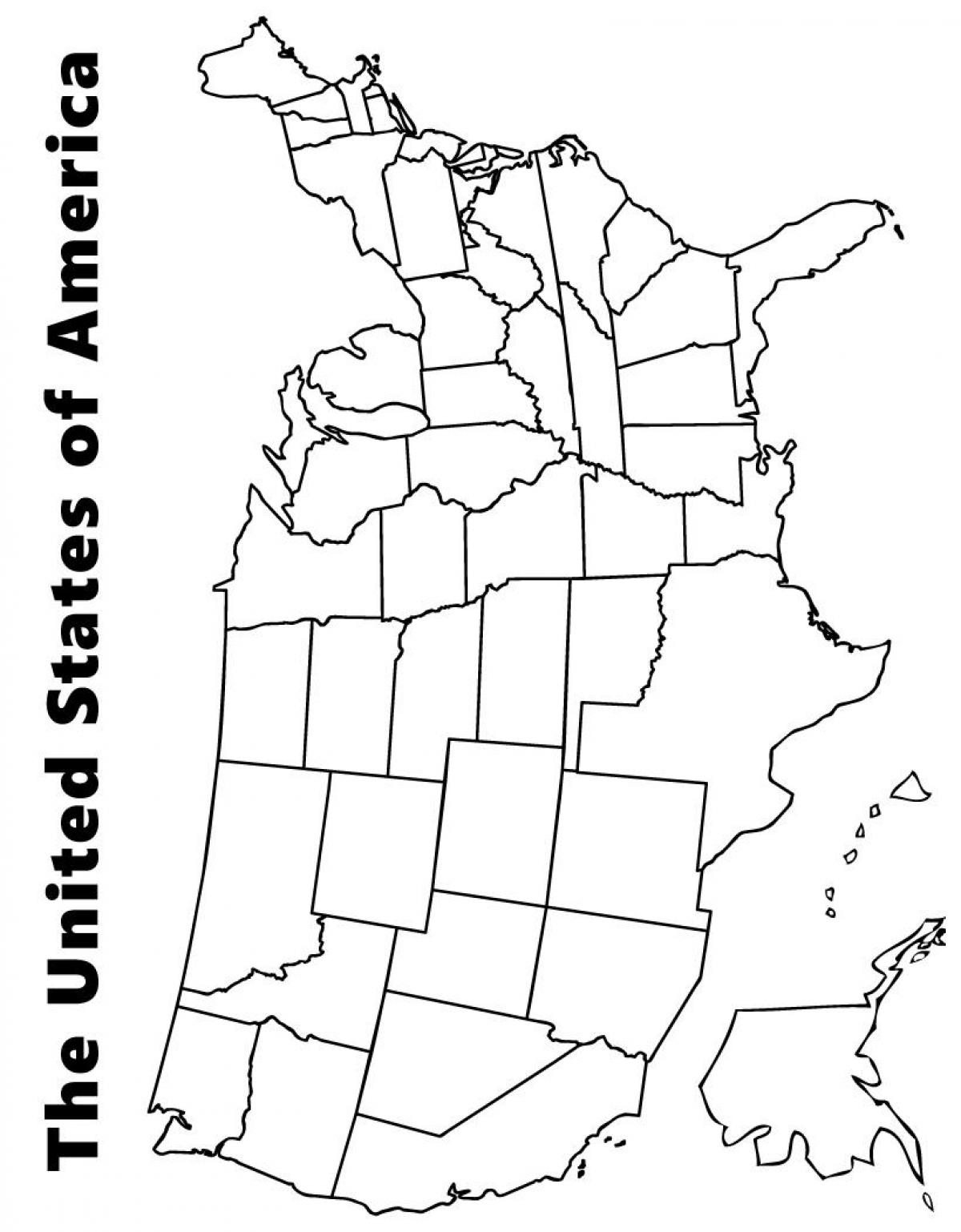 Blank Map Of The US States Printable Printable USA Map Blank States Map Printable 1 
