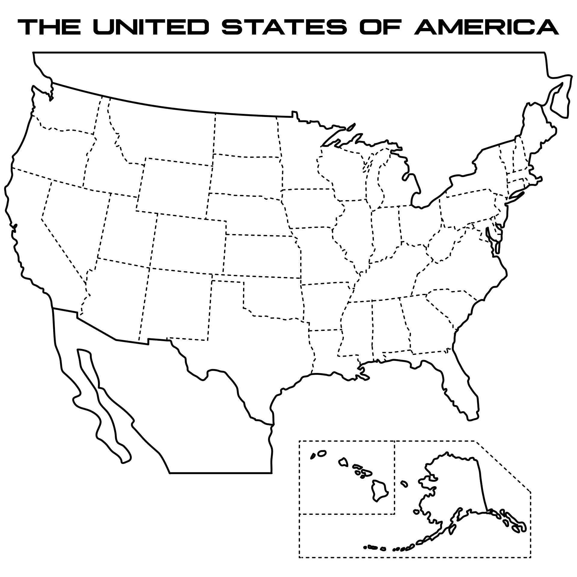 Blank Map Of The US States Printable Printable USA Map Blank States Map Printable 1 