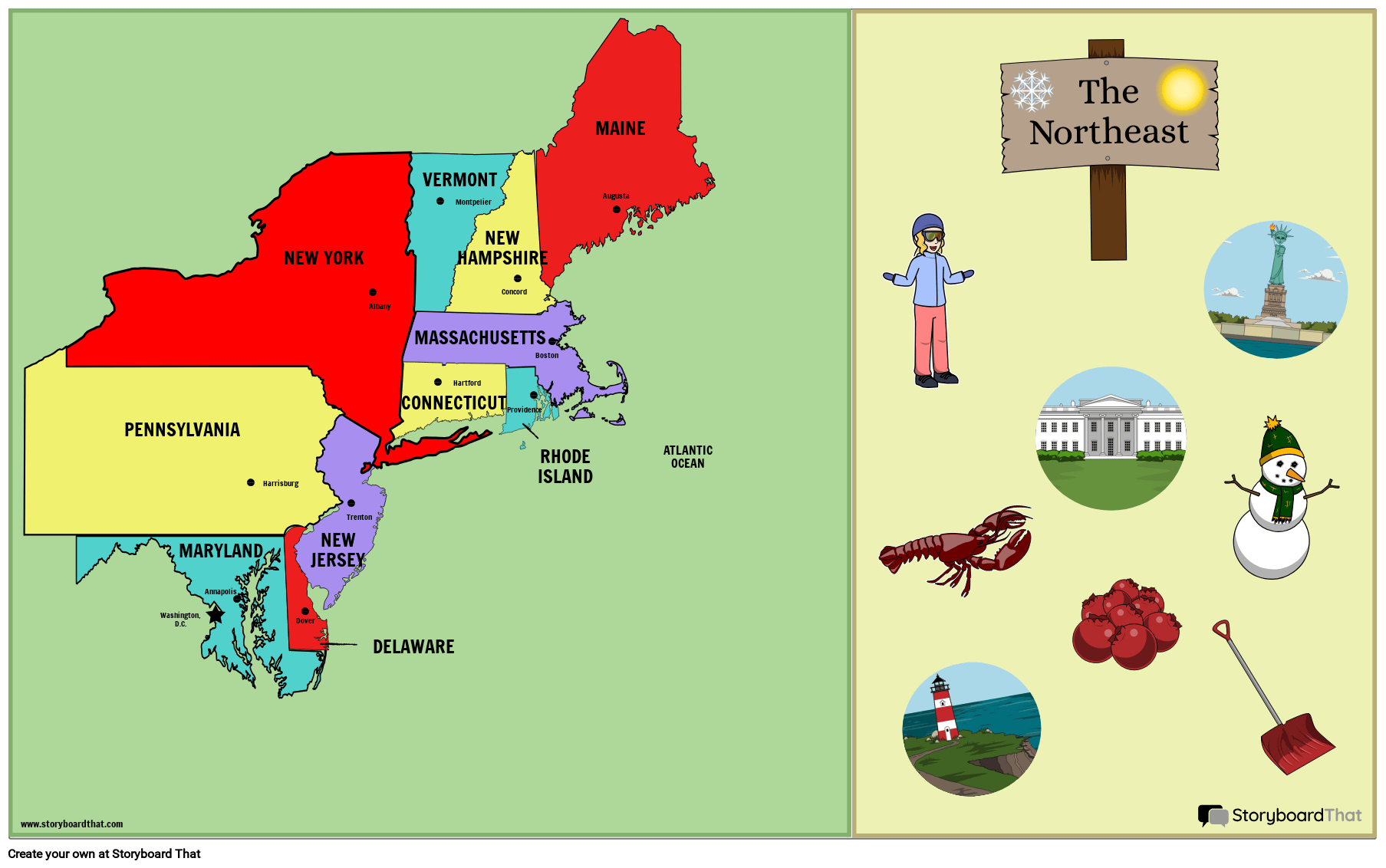 Printable Northeast Map Printable USA Map Printable Northeast Map 2 