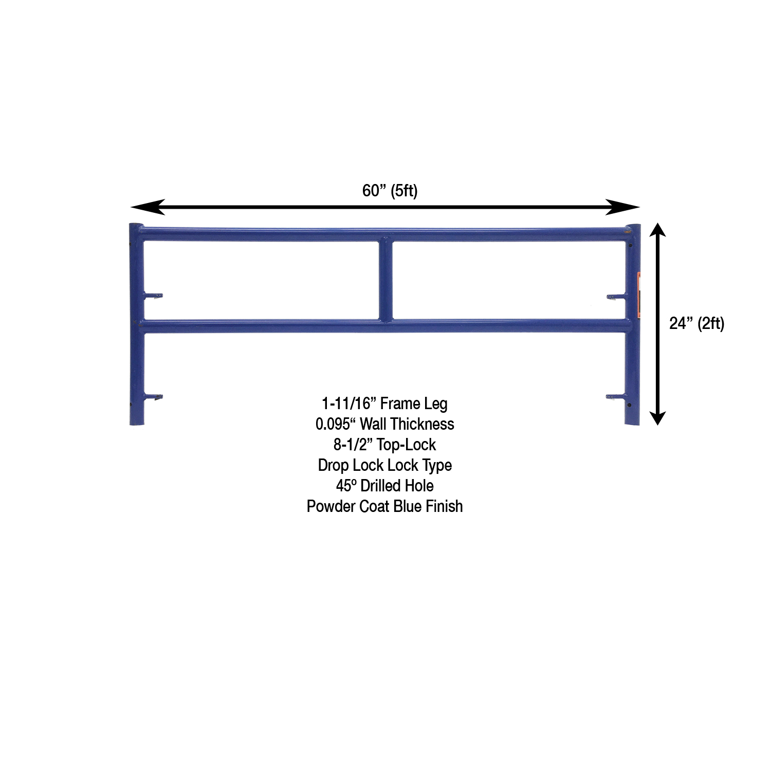 5ftx2ft Single Ladder Frame | S-Style | USA Scaffolding