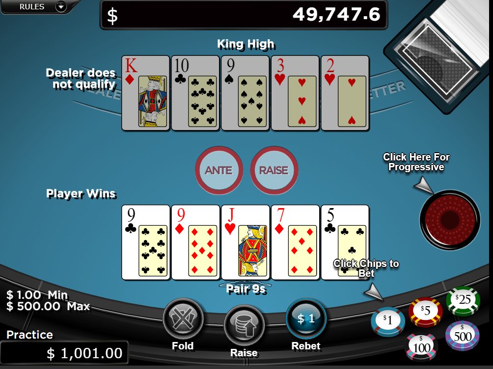 Caribbean Stud Poker at Ignition Casino